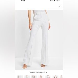 Not for sale!! ISO. Looking for these express high waist flare white pants.